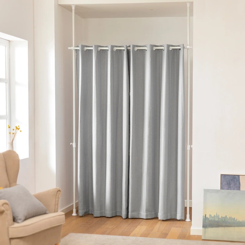 Tenda Oscurante Regolabile, Tende oscuranti per Interni, Tende Termiche Isolanti, 2 Pannelli, Grigio Chiaro,L (162-270) x A (199-285) cm, KLS12-HG