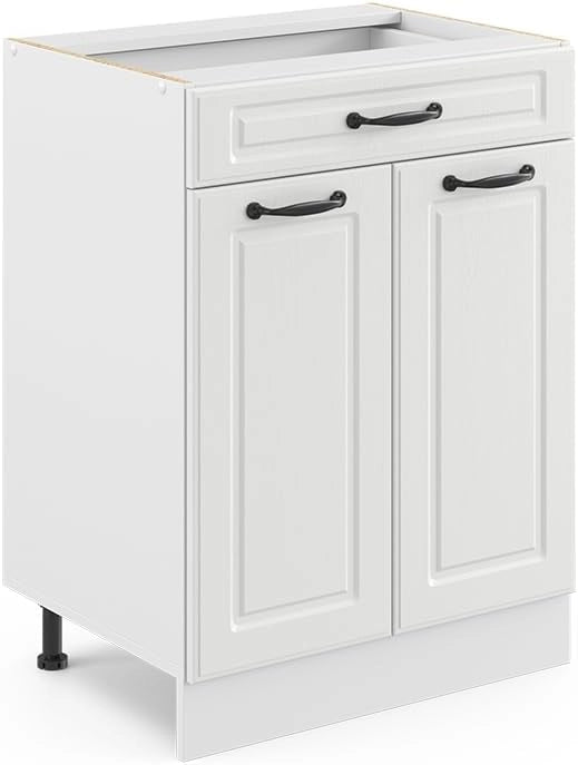 Frontale cucina R-Line, Bianco casa di campagna, 59.2 x 70.8 cm frontale del mobile per mobile base con cassetti