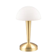 Lampada da tavolo ottone/bianco touch E14 Canaria RL