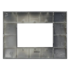 Placca Plastica Serie Venus 3P Colore Cromato Lucido Compatibile Con Vimar Arke