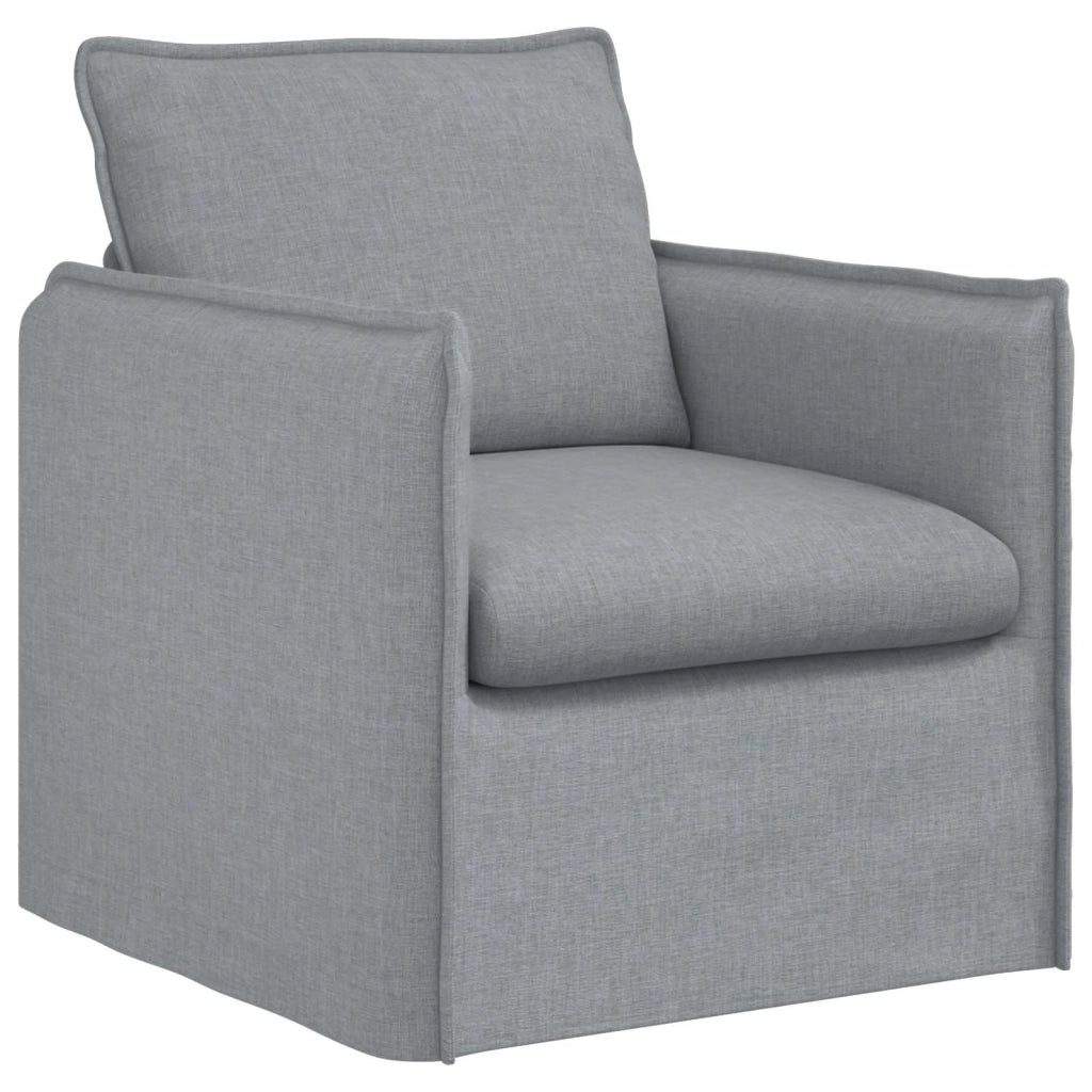 Divano Grigio chiaro 195 x 82 x 85 cm Tessuto
