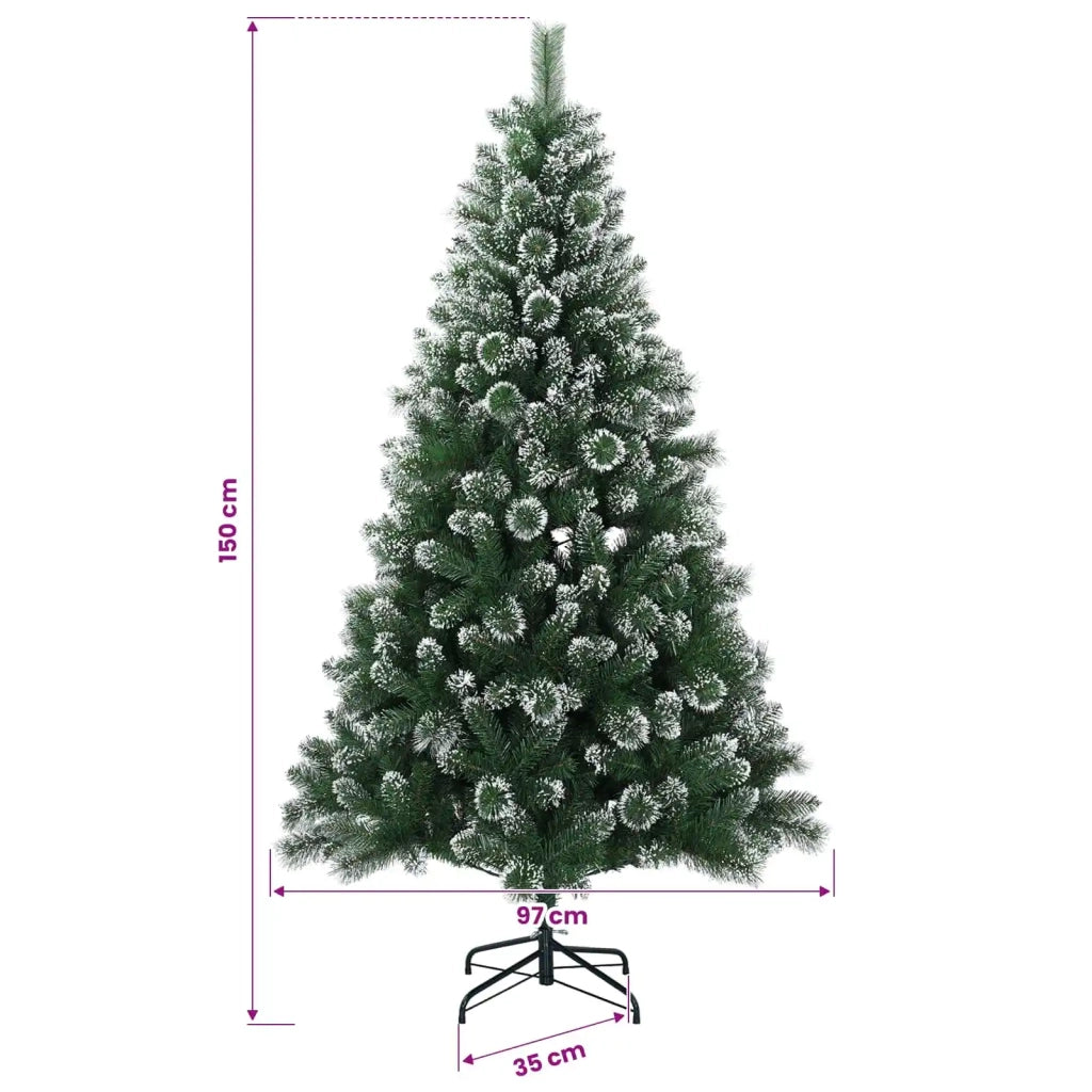 Albero di Natale artificiale 150 cm PVC e Metallo Verde 42056457