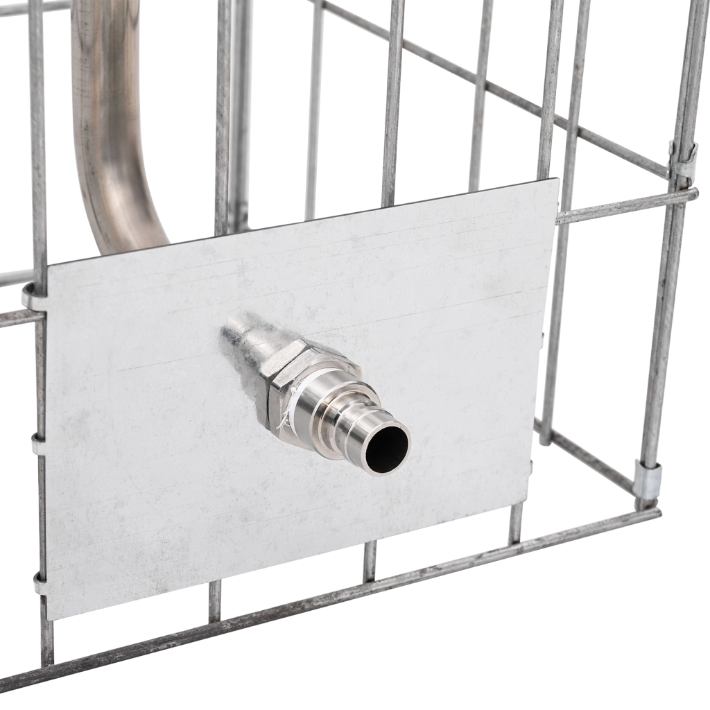 Colonna Gabion con Rubinetto 100x25x25 cm Acciaio Inossidabile