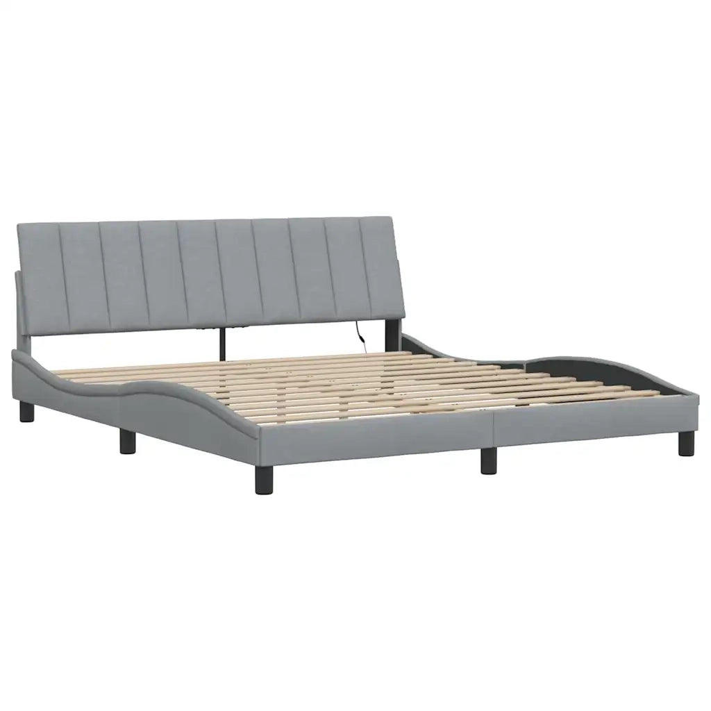Giroletto senza Materasso Hanko Grigio Chiaro 180x200 cm Tessuto 3310475