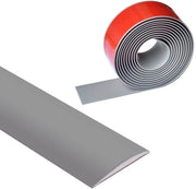 Profilo di transizione grigio, impermeabile, autoadesivo, 5 cm largo, profilo di transizione in vinile, striscia di pavimento per pavimenti in vinile, striscia di copertura non perforata, profilo di pavimento, guaina di porta