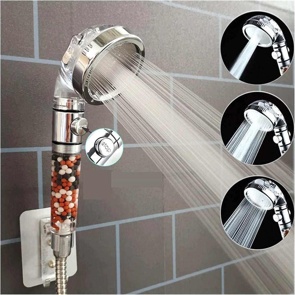 Trade Shop - Doccetta Soffione Doccia Bagno Con Filtro Pulsante Doccino Per Idroterapia 87541 -