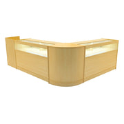 Set Banconi Negozio Acero Luna LED B1500 CM60 TB60 con Serrature e Vetrina