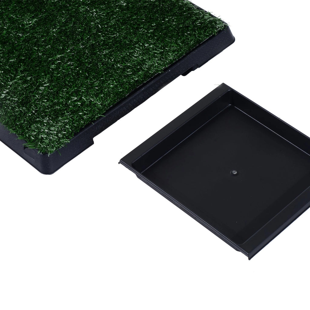 Vasca Erba Artificiale per Cani con Vassoio Estraibile ¨C zephmum ¨C 51x63x6 cm Verde