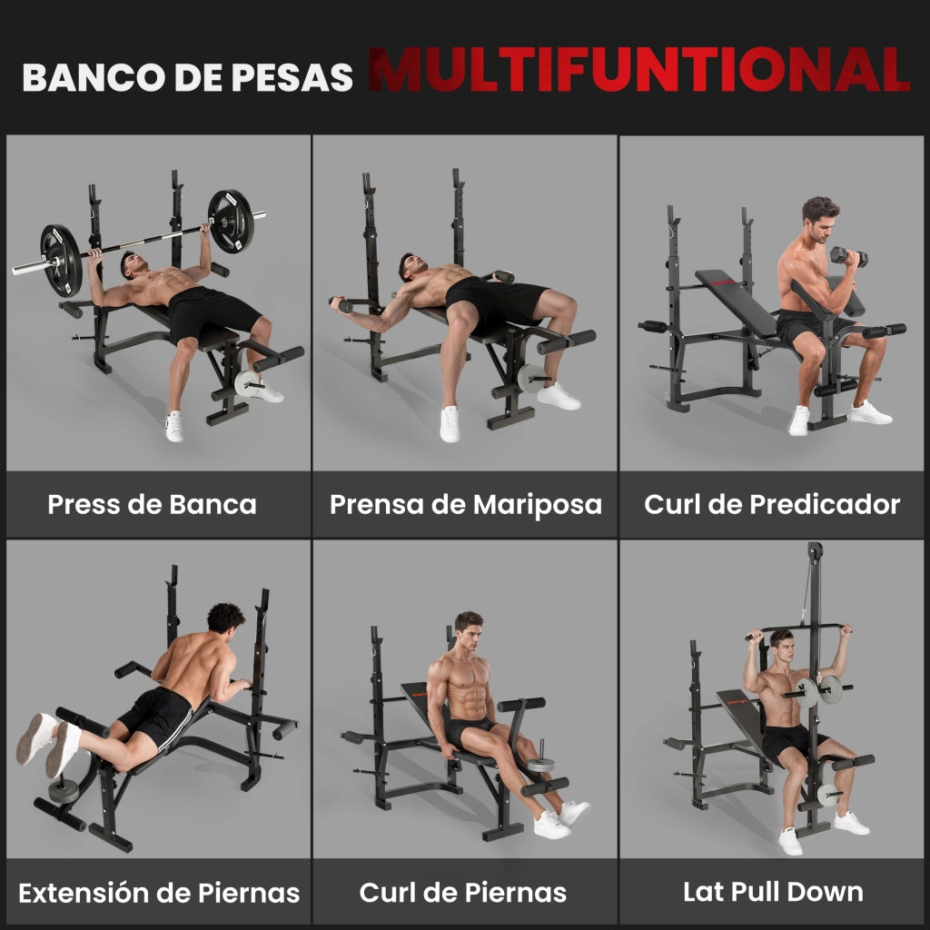 Panchetta per Allenamento con Supporto Barra ¨C zephmum ¨C Grigio