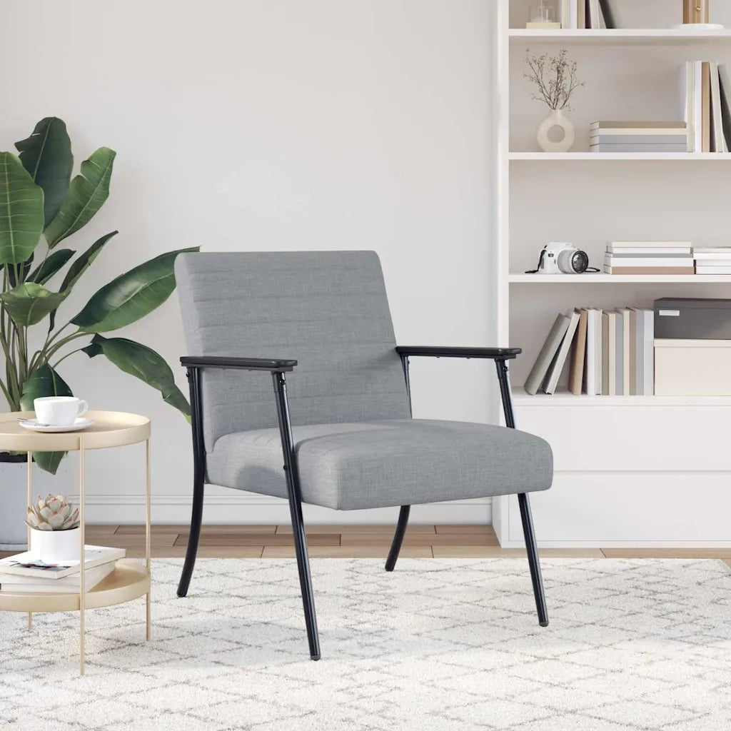 Poltrona-Divano Sedia Grigio chiaro 59 x 75 x 78 cm Tessuto