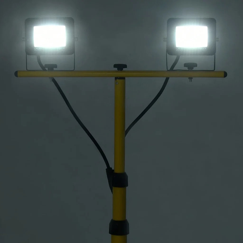 Faretto a LED con Treppiede 2x10 W Bianco Freddo CFW8613489