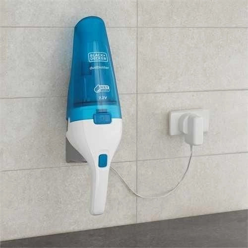 Black+Decker WDC115WA Aspirapolvere Portatile Senza Filo Senza Sacchetto Secco e Bagnato 0,385 L Autonomia 9 min Litio 3,6 V colore Blu Bianco