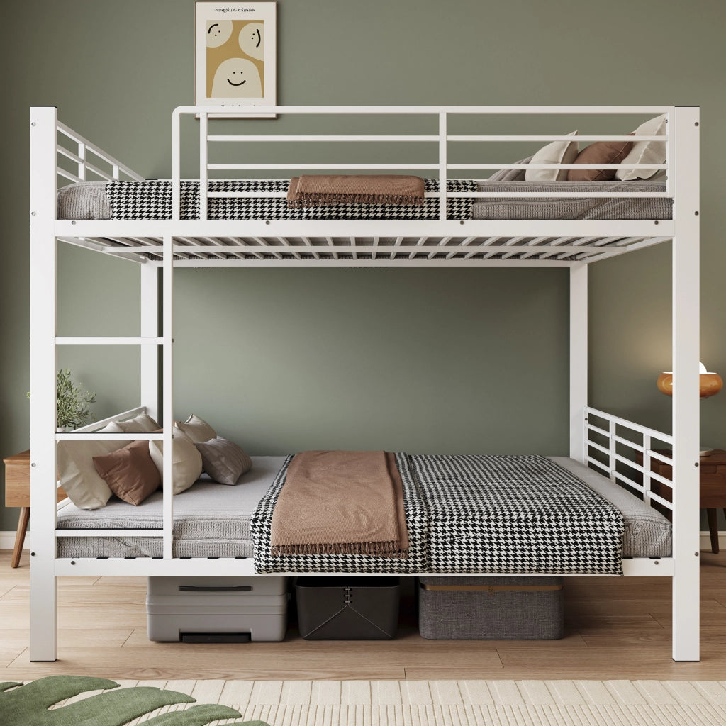 letto a castello metallo bianco opaco 140 x 200 cm