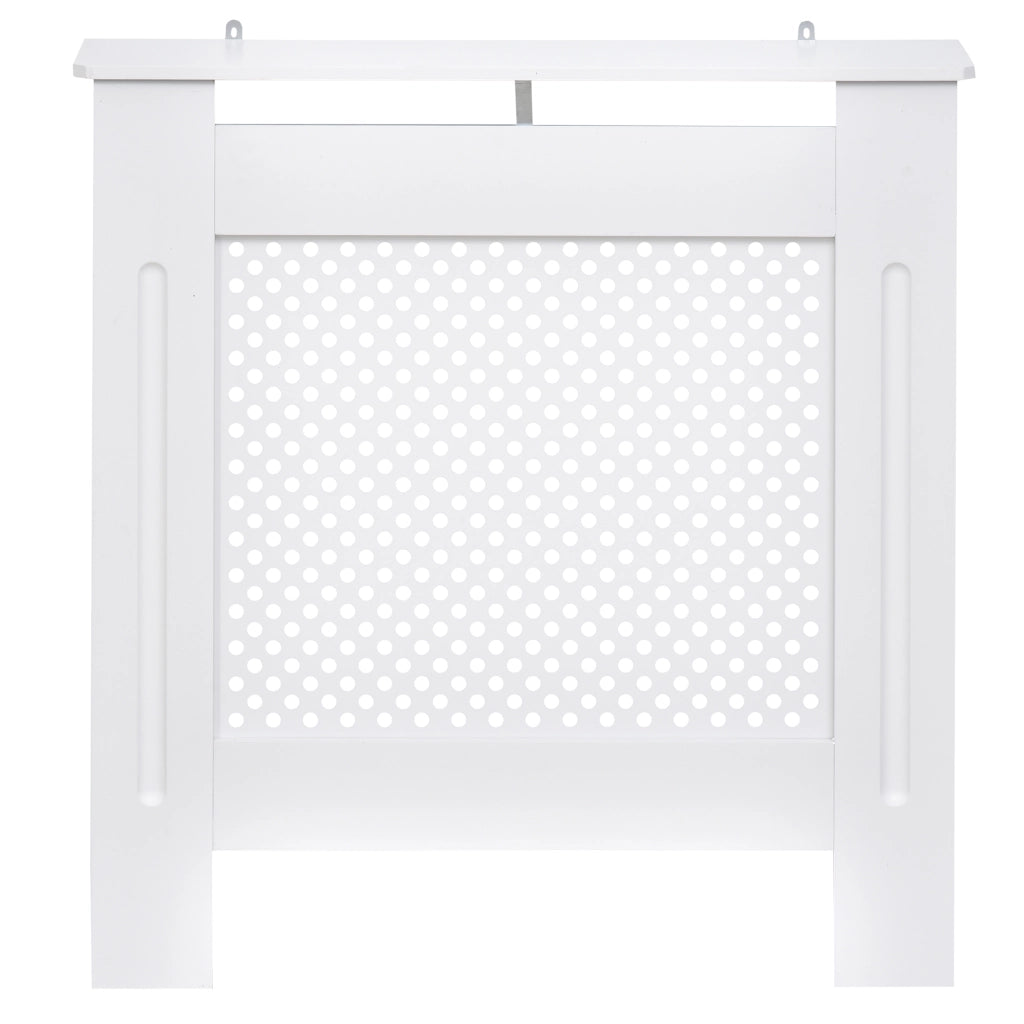 Copritermosifone Moderno a Griglia in MDF per Casa e Ufficio. 78x82x19 cm. Bianco