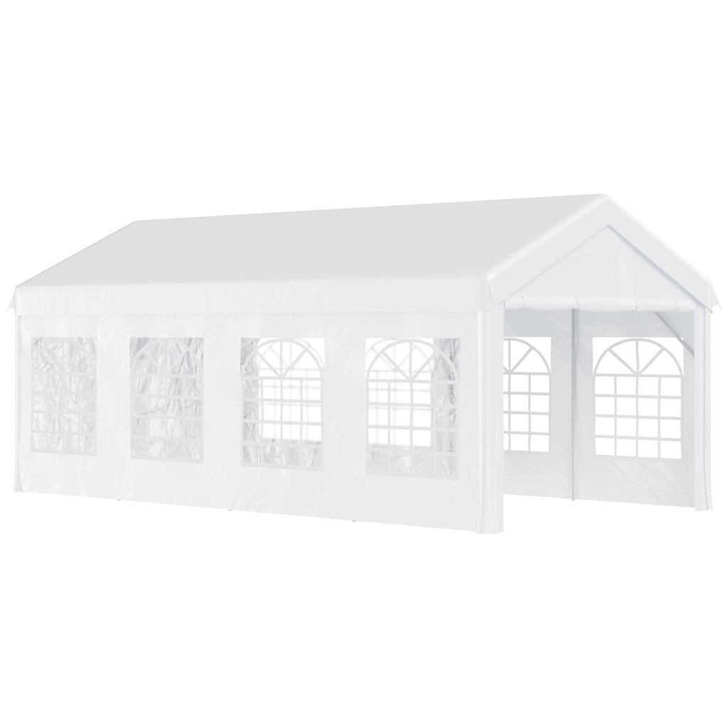 Tendostruttura 8x4x2.8m in acciaio 8 Finestre Bianco