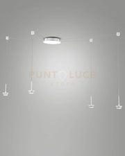 3804-44-102 MONTATURA BIANCA  COMPLETA CAVO SPOSTABILE CCT 2700K - 3000K - 4000K - 28W - 3000 lm 4 LUCI DIMMERABILE