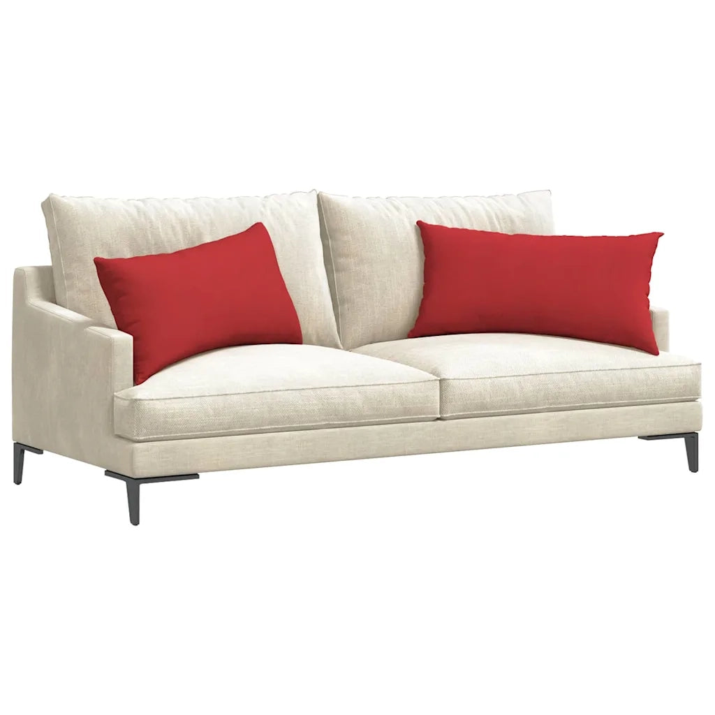 Cuscini da Divano 2 pz | Cuscini per sedie Rosso 80 x 40 cm Tessuto