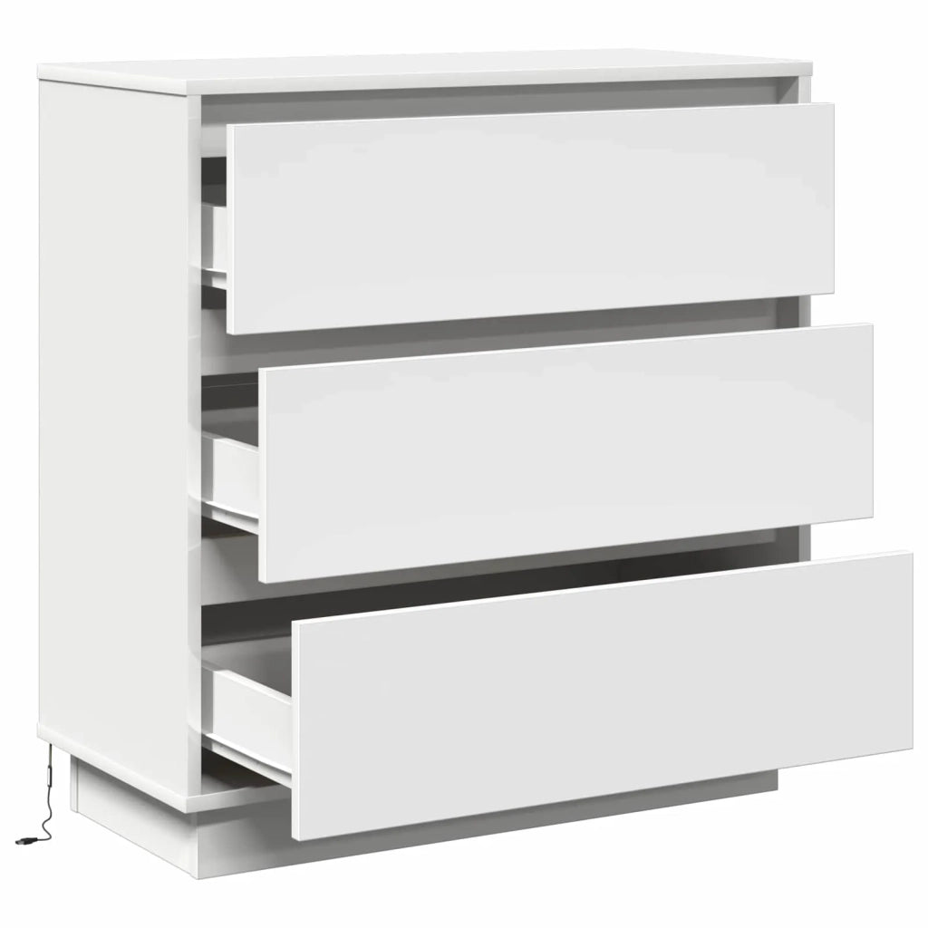 Comodino | Armadio da Notte | Mobiletto da notte Bianco 71 x 34,5 x 75 cm Legno multistrato