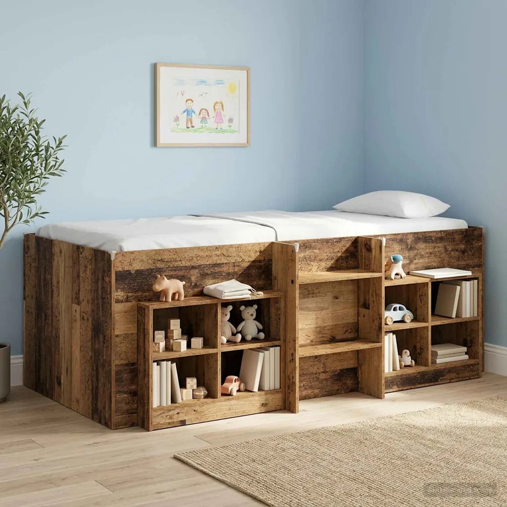 Letto Alto per Bambini 2 pcs Legno antico 193 x 96,1 x 68,5 cm