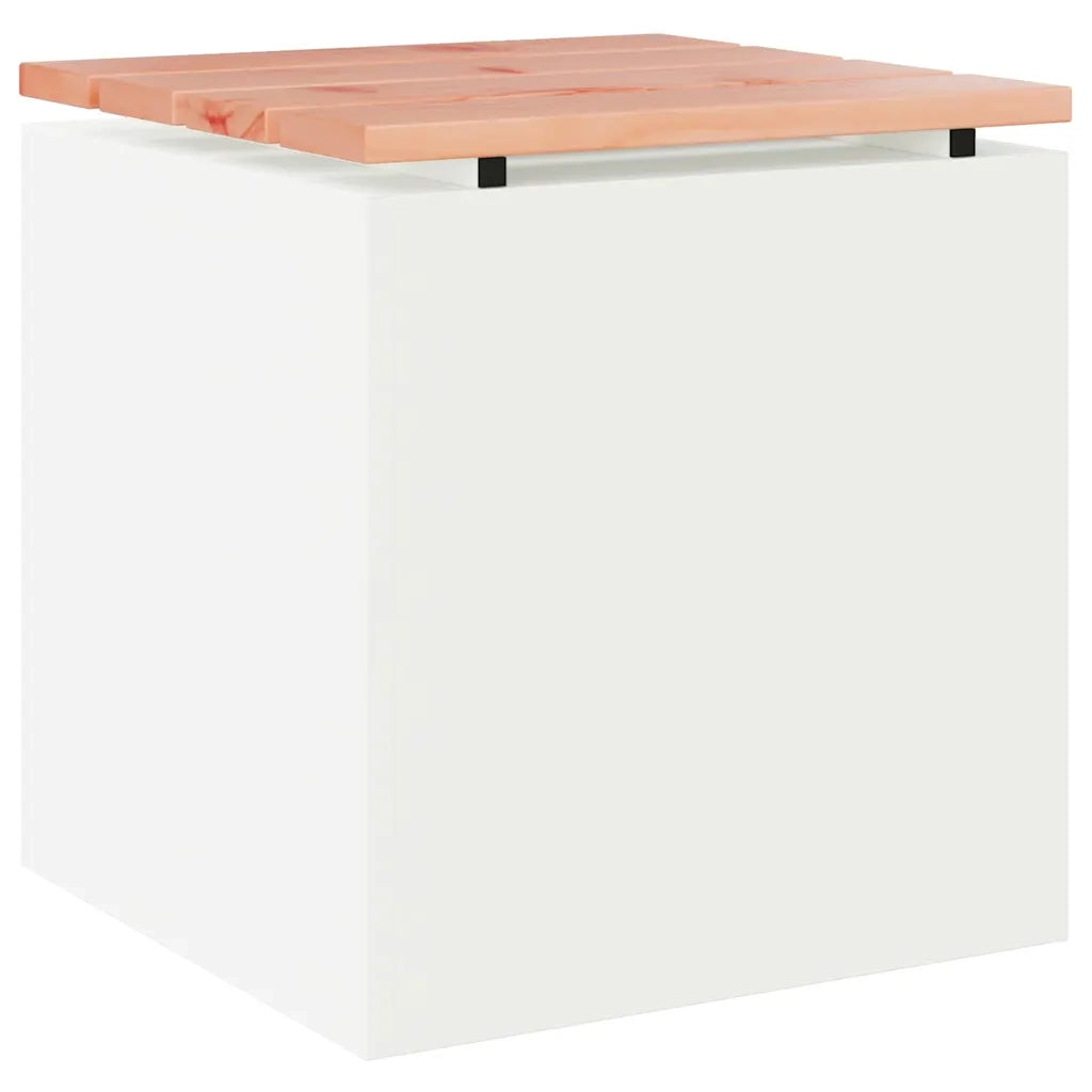Panchina da giardino Bianco 40 x 40 x 43 cm Acciaio 874913
