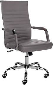 Sedia Da ufficio Amadora grigio,Finta pelle