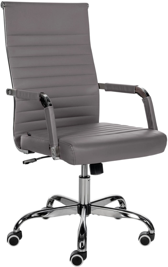 Sedia Da ufficio Amadora grigio,Finta pelle