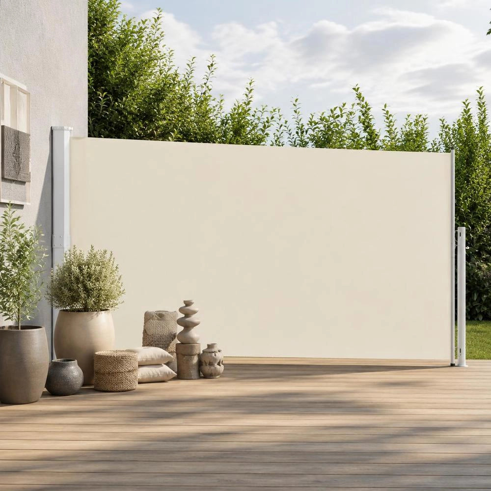 Extendable Side Awning 180x500 Cm Cream
