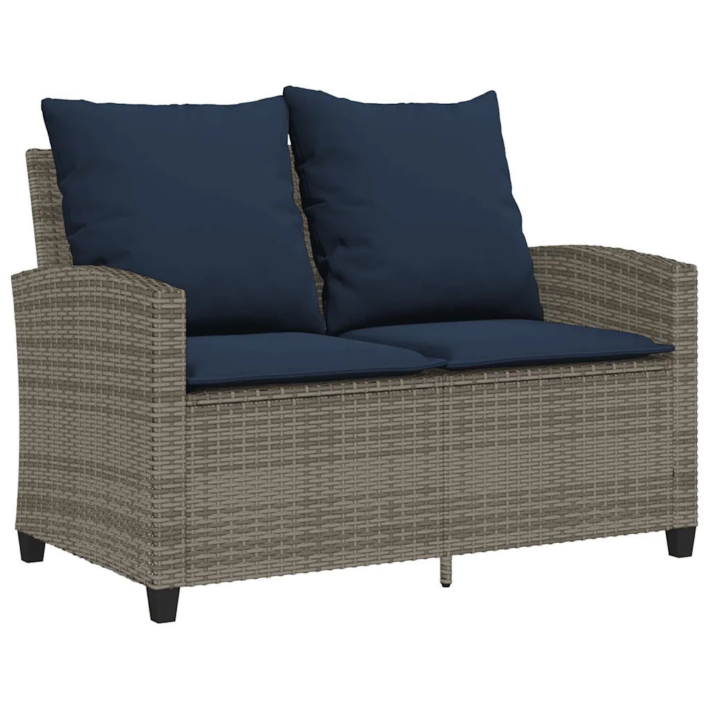 vidaXL Set Divano da Giardino 6 pz con Cuscini Grigio in Polyrattan