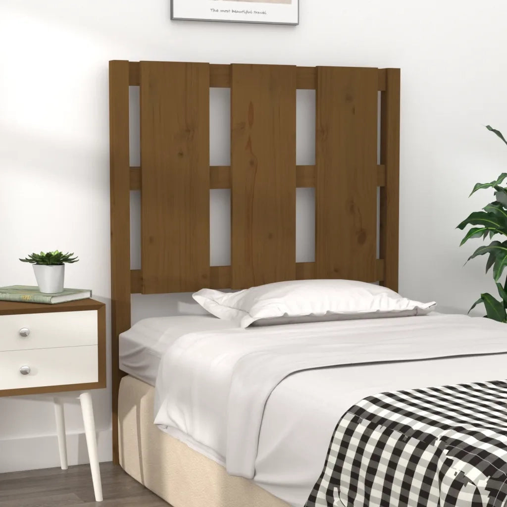 Testiera | Testata per Letto ambra 80,5x4x100cm in Legno Massello di Pino