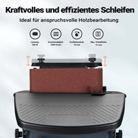 Levigatrice a mandrino oscillante 500 W, 2000/min, funzionamento a rullo e a nastro, con 5 bussole, Smerigliatrice