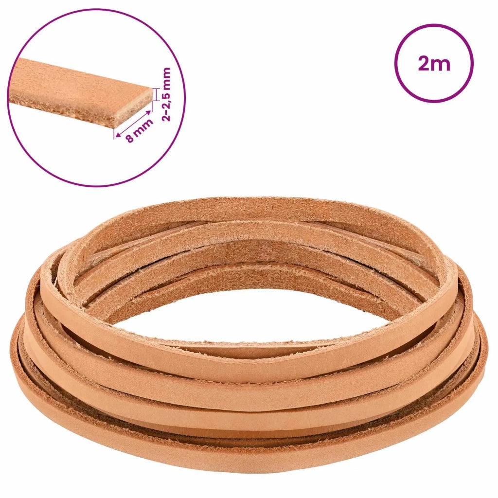 Cinturino in pelle Marrone Chiaro 200 x 0,8 cm Pelle 42034247