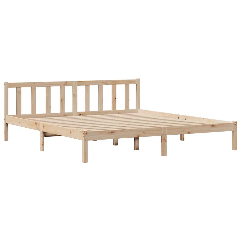 Letto matrimoniale | Letto per adulti | Letto Libreria senza Materasso 180x200 cm in Legno di Pino