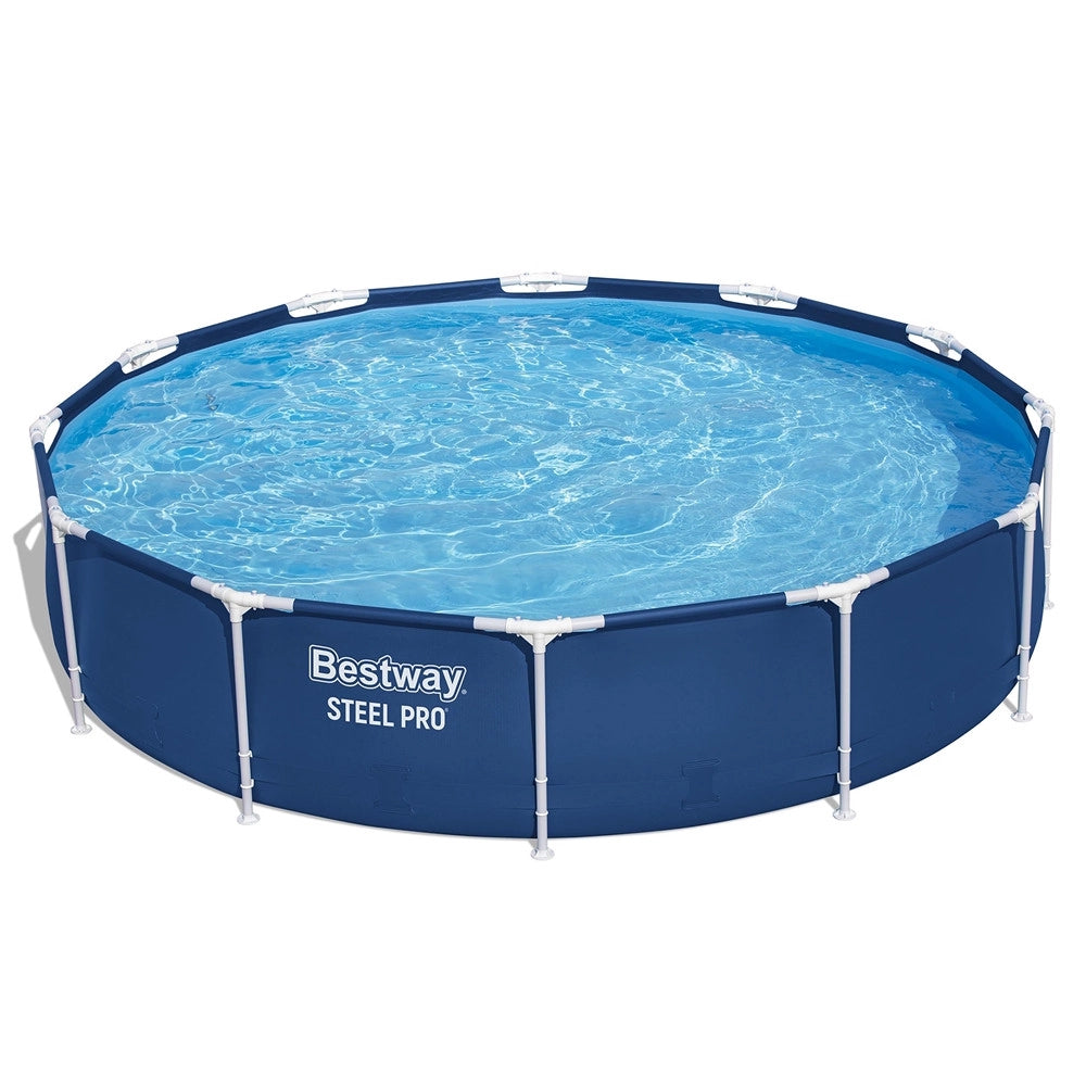 Trade Shop - Piscina Fuori Terra Steel Pro Senza Pompa ø 366 X 76 Cm Rotonda Giardino Estate 56706 -