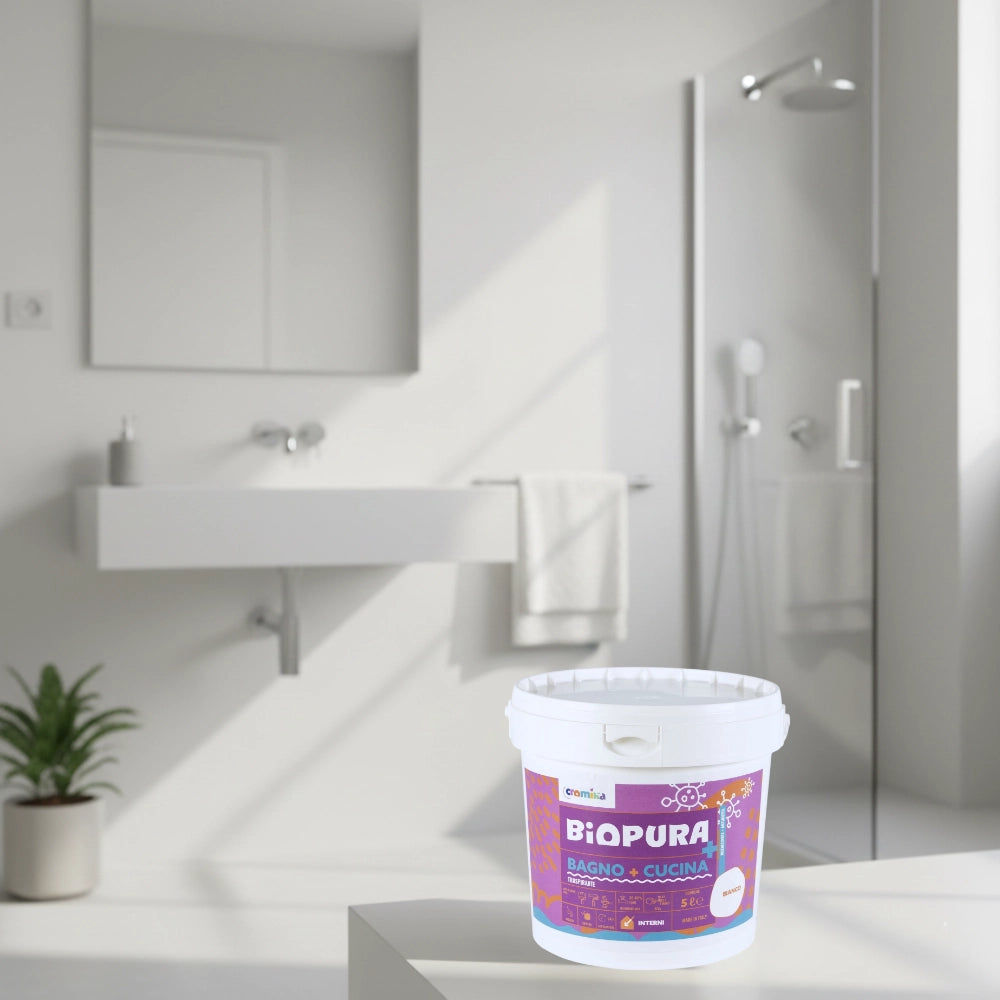 Kit pittura traspirante antimuffa per interni bagno cucina 5 l e t-shirt soft chaos *** misura extralarge - xl, confe...