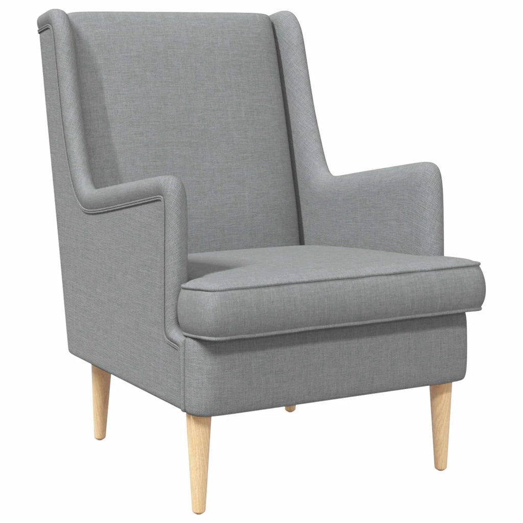 Poltrona-Divano Sedia-Poltroncina Grigio Chiaro Tessuto 599211