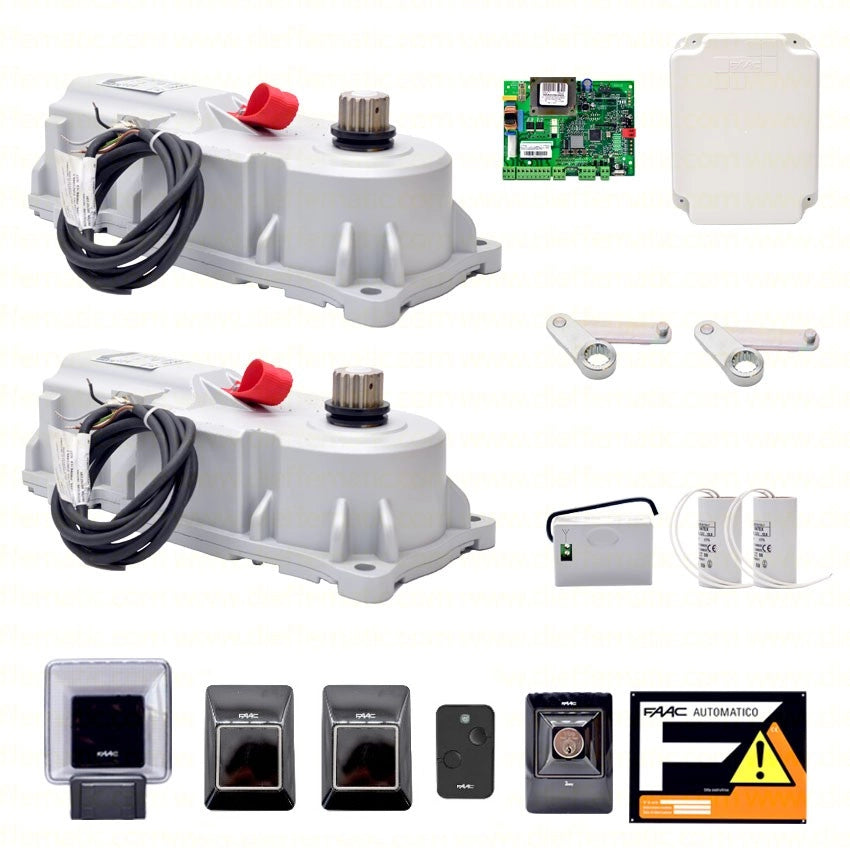 FAAC POWER KIT 770 24V AUTOMAZIONE CANCELLO BATTENTE ANTA INTERRATO AUTOMATICO