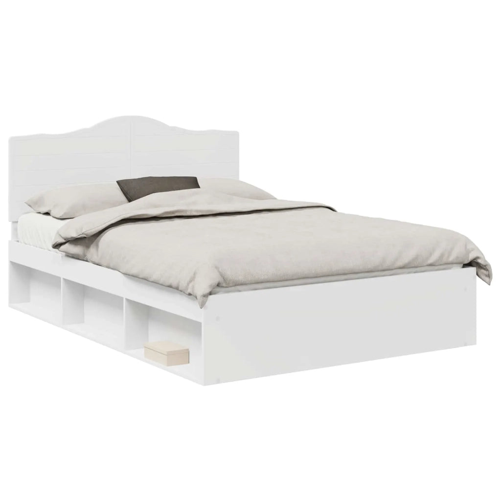 Struttura del letto Bianco 140 x 200 cm Pino massello 3413299