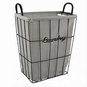 Trade Shop - Cesto Contenitore Porta Biancheria In Tessuto Struttura In Metallo Bagno 10633 -