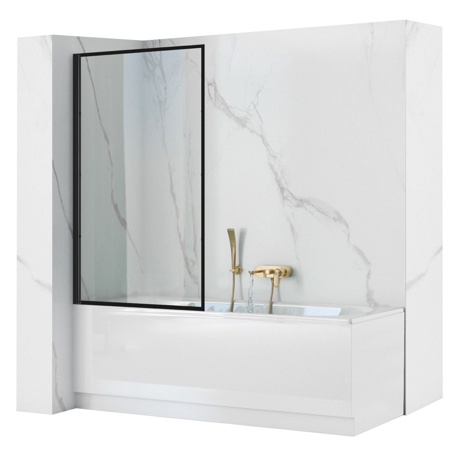 Schermo Vasca Rea Lagos Fix 70 Black