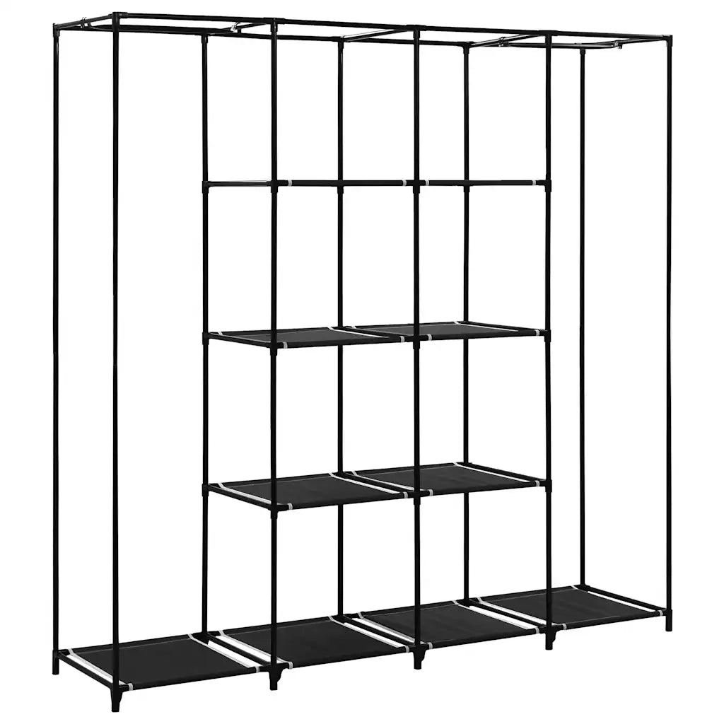 Guardaroba con 4 Scomparti Nero 175x45x170 cm cod mxl 66121