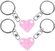 Set di due chiavi a forma di cuore - rimovibili - diverse combinazioni