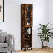 Credenza Rovere Fumo 34,5x34x180 cm in Legno Multistratocod mxl 102154