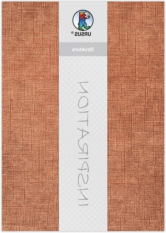 Struttura Vintage 2 in cartone terracotta - struttura in lino - 220 g/m² - 23 x 33 cm - 5 fogli - adatto per stampanti a getto d'inchiostro e laser
