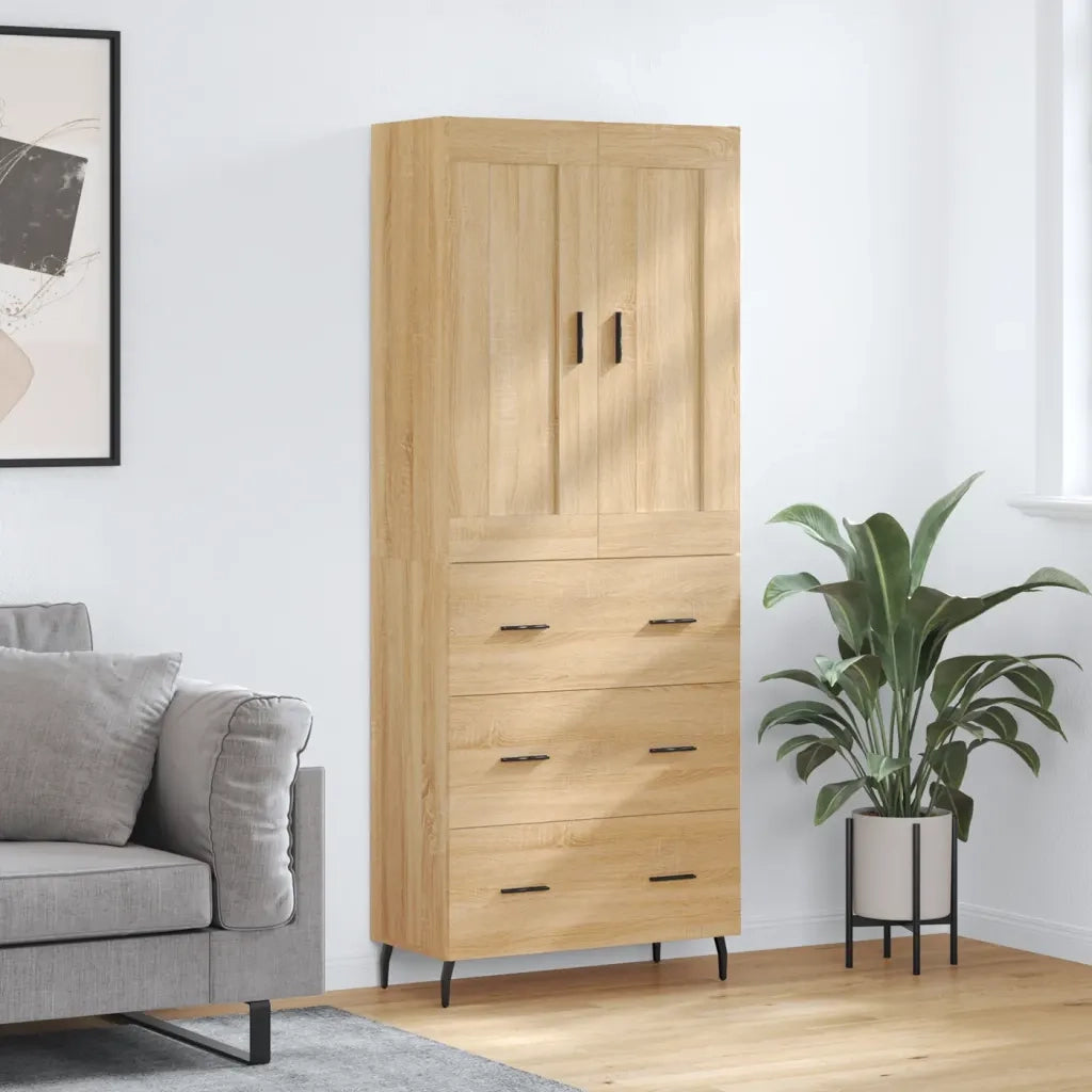 Credenza Rovere Sonoma 69,5x34x180 cm in Legno Multistrato 3199764