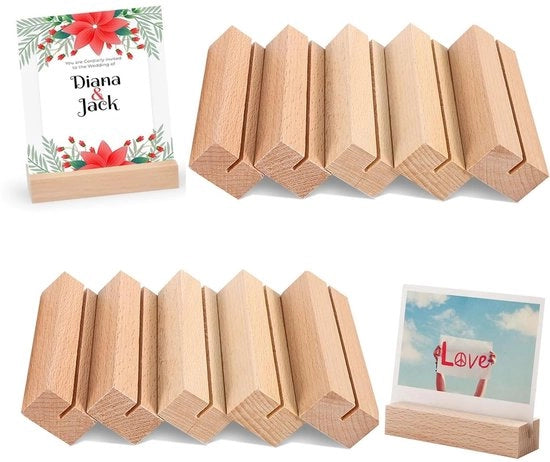 10 pezzi di cartellini in legno, robusti supporti in legno di betulla per posta, foto, memo, calendario, menu, decorazione elegante per tavola per compleanni, matrimoni, feste, anniversari
