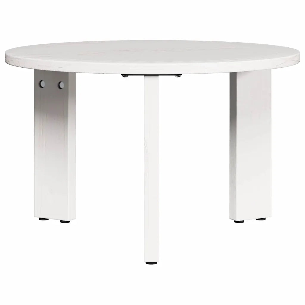 Tavolino da salotto 2 pcs Bianco Legno massello di pino 873560