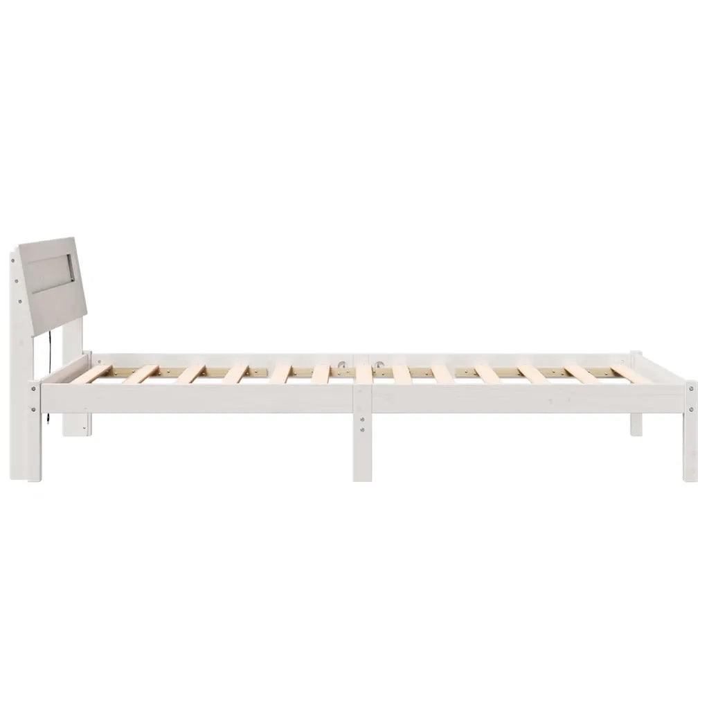 Struttura del letto Bianco 75 x 190 cm Pino massello 872804