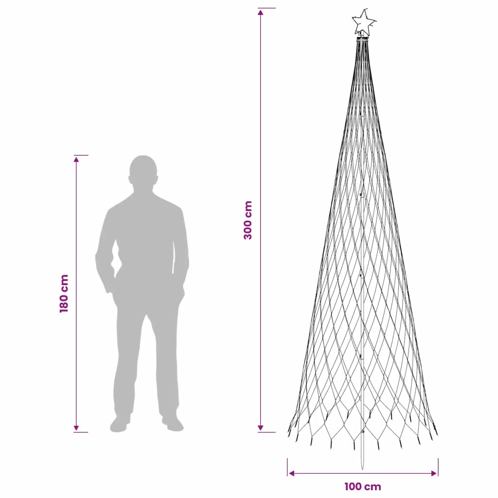 Albero di Natale LED EKENAS 300 cm 350 LED Multicolore Ferro 42053604