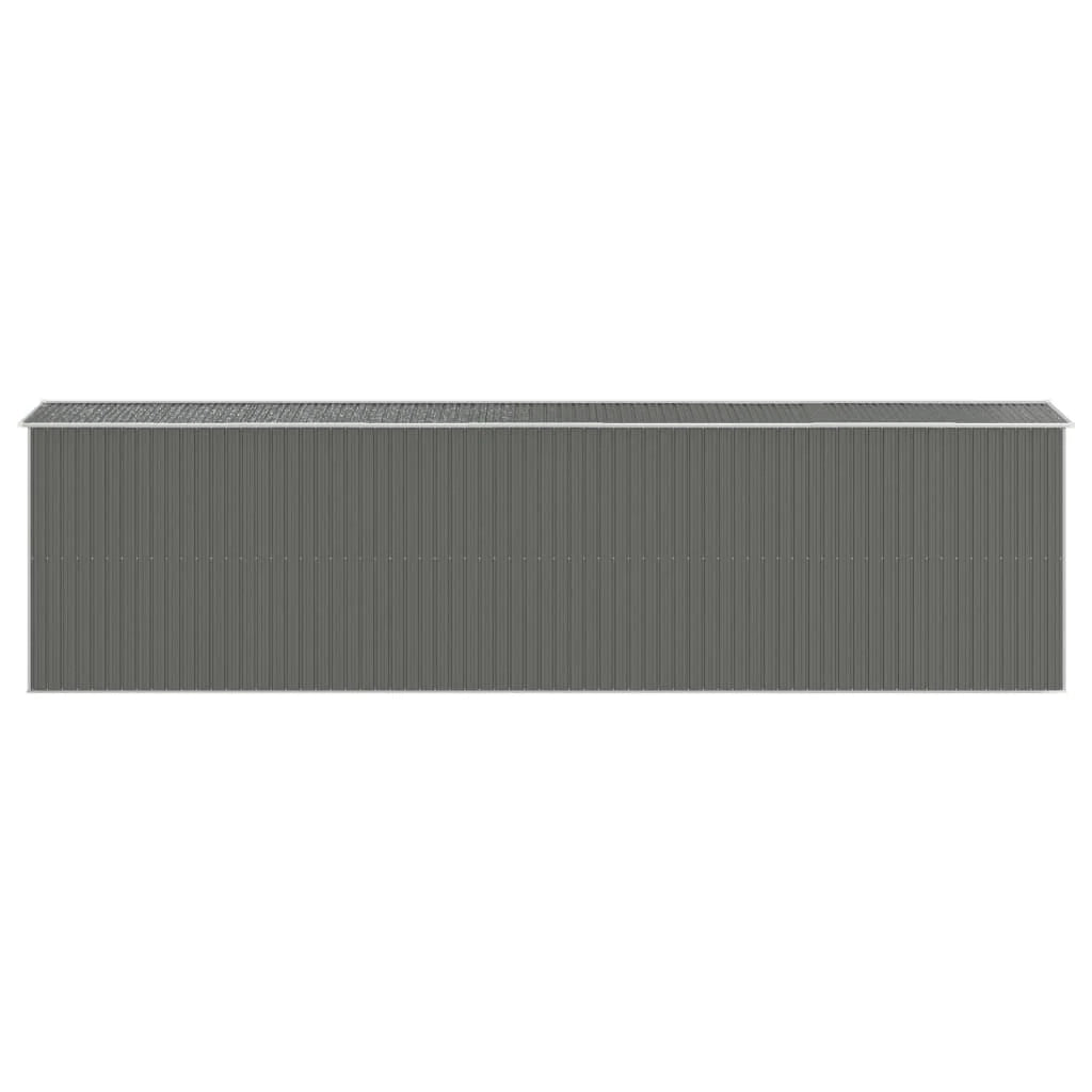 Casetta da giardino cabina ripostiglio casetta da esterno robusta casetta per attrezzi colore chiaro 192 x 772 x 223 cm acciaio zincato grigio 02_0022262