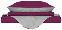 Copripiumino con Sacco e Federe Doubleface Fuxia/Grigio Matrimoniale